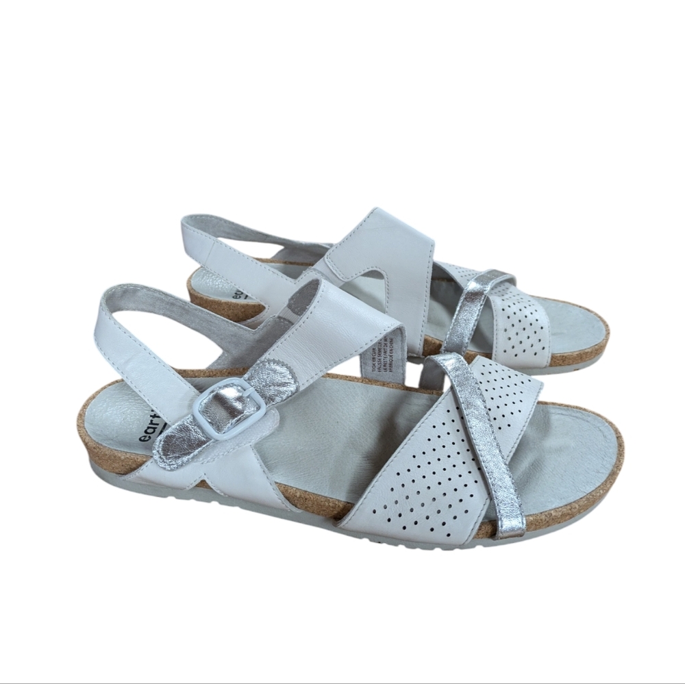 Earth Linden Laguna White Leather Sandals Size 11W - Picture 11 of 11
